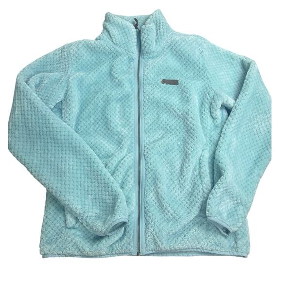 Columbia Sportswear Women’s Large Blue Full Zip Fleece Jacket Soft Plush Warm - Picture 1 of 9